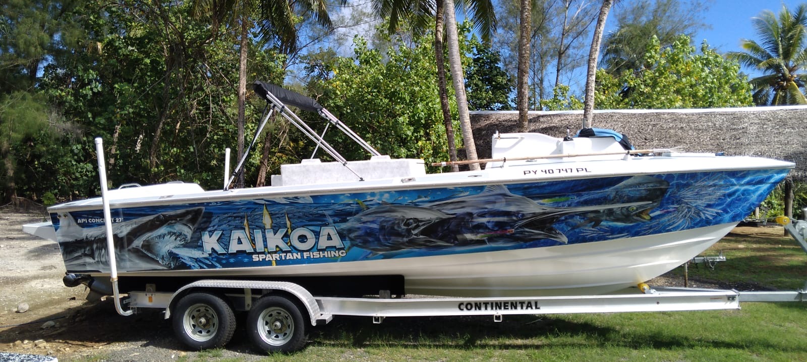 Le Kaikoa, bateau de pêche du Moanaiti Lodge